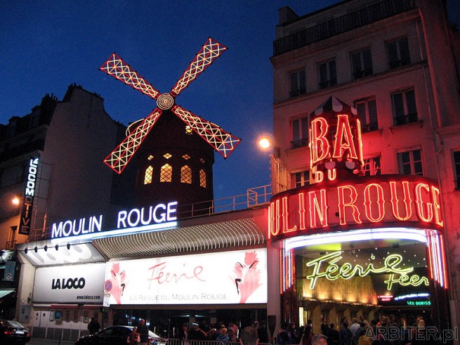 Moulin Rouge to w tłumaczeniu Czerwony Młyn. Kabaret z końca XIX wieku, znajdujący ...