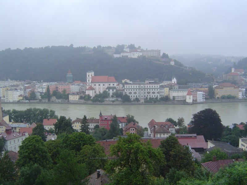 Piękne Passau - niestety tego dnia deszczowe